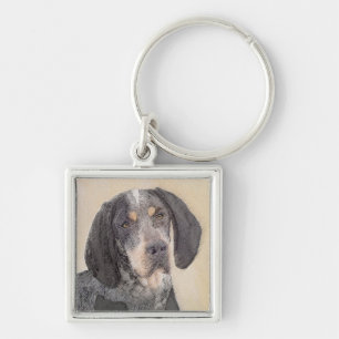 Bluetick Coonhound Painting - Niedlich Original Hu Schlüsselanhänger