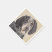 Bluetick Coonhound Painting - Niedlich Original Hu Serviette (Ecke)