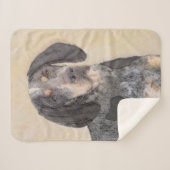 Bluetick Coonhound Painting - Niedlich Original Hu Sherpadecke (Vorderseite (Horizontal))