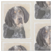 Bluetick Coonhound Painting - Niedlich Original Hu Stoff (Nahaufnahme)