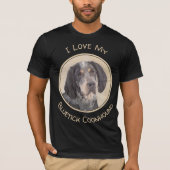 Bluetick Coonhound Painting - Niedlich Original Hu T-Shirt (Vorderseite)