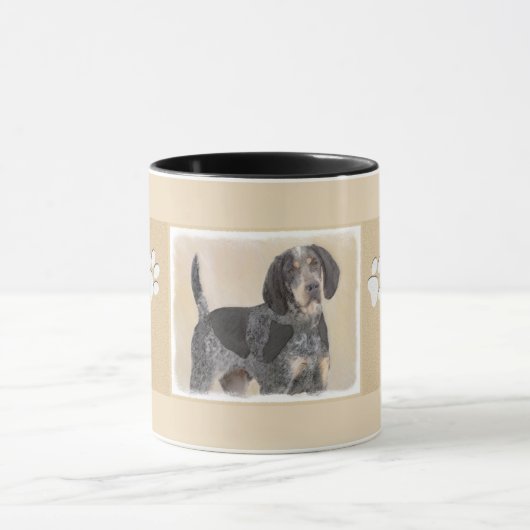 Bluetick Coonhound Painting - Niedlich Original Hu Tasse (Zentrum)