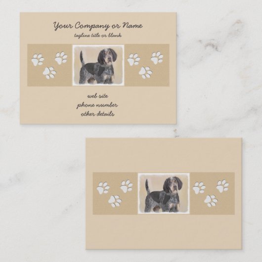 Bluetick Coonhound Painting - Niedlich Original Hu Visitenkarte (Vorne/Hinten)