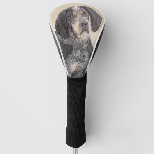 Bluetick Coonhound Painting - Niedliche Original H Golf Headcover (Vorderseite)