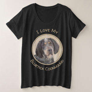 Bluetick Coonhound Painting - Niedliche Original H Große Größe T-Shirt