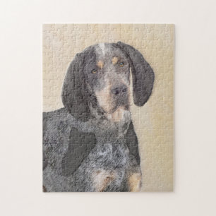 Bluetick Coonhound Painting - Niedliche Original H Puzzle