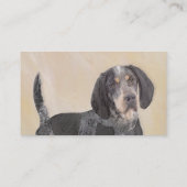 Bluetick Coonhound Painting - Niedliche Original H Visitenkarte (Rückseite)