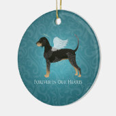 Bluetick Coonhound Pet Memorial Angel Dog Keramikornament (Links)
