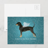 Bluetick Coonhound Pet Memorial Angel Dog Postkarte (Vorne/Hinten)