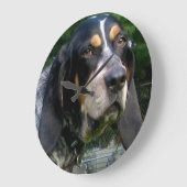 Bluetick Coonhound.png Große Wanduhr (Winkel)