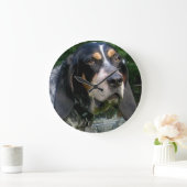 Bluetick Coonhound.png Große Wanduhr (Zuhause)