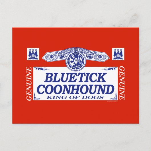 Bluetick Coonhound Postkarte (Vorderseite)
