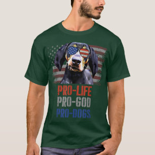 Bluetick Coonhound Pro Life Pro God Pro Hunde T-Sh T-Shirt