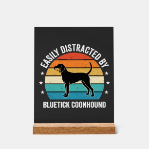 Bluetick Coonhound Retro Sonnenuntergang Hund Acrylschild