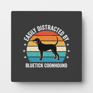 Bluetick Coonhound Retro Sonnenuntergang Hund Fotoplatte