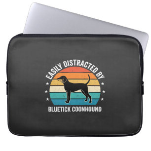 Bluetick Coonhound Retro Sonnenuntergang Hund Laptopschutzhülle