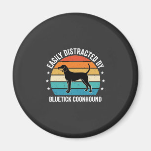 Bluetick Coonhound Retro Sonnenuntergang Hund Magnet