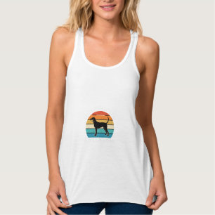 Bluetick Coonhound Retro Sonnenuntergang Hund Tank Top
