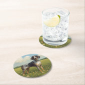Bluetick Coonhound Runder Pappuntersetzer (Vor Ort)
