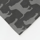 Bluetick Coonhound-Silhouette-Muster-Grau Fleecedecke (Ecke)