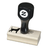 Bluetick Coonhound Silhouette Rücksendeadresse Gummistempel (Stempel)