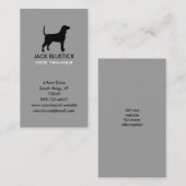 Bluetick Coonhound Silhouette Vertikal Visitenkarte (Vorne/Hinten)