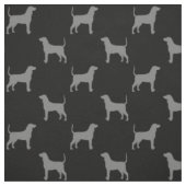 Bluetick Coonhound Silhouetten Grau und Schwarz Stoff (Muster)