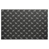 Bluetick Coonhound Silhouetten Grau und Schwarz Stoff (Fat Quarter (45,7 x 55,9 cm))