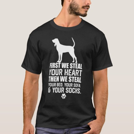 Bluetick Coonhound stehlen Sie Ihr Herz stehlen Ih T-Shirt (Vorderseite)