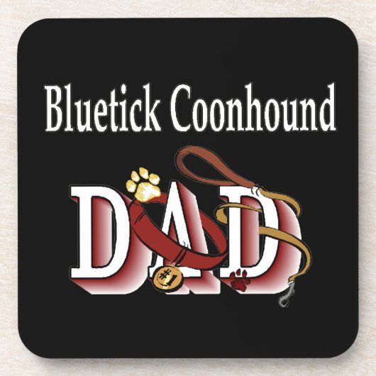 Bluetick Coonhound Vater Getränkeuntersetzer (Vorderseite)