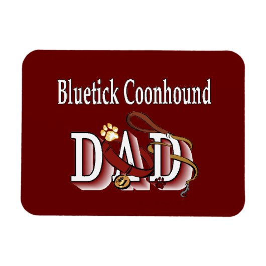 Bluetick Coonhound Vater Magnet (Horizontal)