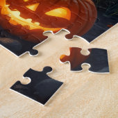 Bluetick Coonhound Verzauberter Wald Halloween Kun Puzzle (Seite)