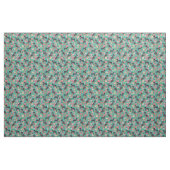 Bluetick Coonhound Vintage Blumen türkis Stoff (Fat Quarter (45,7 x 55,9 cm))