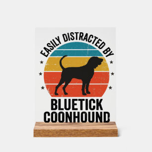 Bluetick Coonhound Vintage-Hundefan-Shirt-Design_ Acrylschild