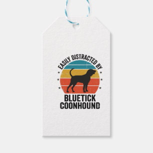 Bluetick Coonhound Vintage-Hundefan-Shirt-Design_ Geschenkanhänger