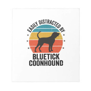 Bluetick Coonhound Vintage-Hundefan-Shirt-Design_ Notizblock