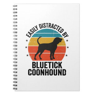 Bluetick Coonhound Vintage-Hundefan-Shirt-Design_ Notizblock