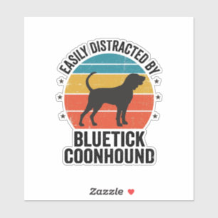 Bluetick Coonhound Vintage-Hundefreund-Shirt-Desig Aufkleber