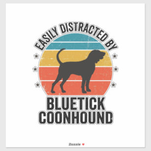 Bluetick Coonhound Vintage Hundeliebhaber-Shirt-De Aufkleber