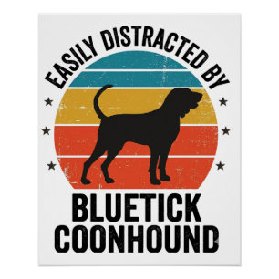 Bluetick Coonhound Vintage-Hundeliebhaber-Shirt-De Poster