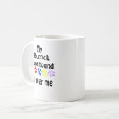 Bluetick Coonhound Walking Design Kaffeetasse (Vorderseite Links)