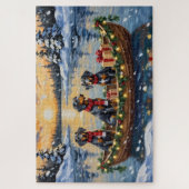 Bluetick Coonhound Weihnachtsboot Feiertag Puzzle (Vertikal)