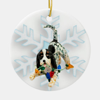 Bluetick Coonhound Weihnachtsdekoration Keramik Ornament