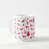 Bluetick Coonhound Weihnachtsdesign Kaffeetasse (Vorderseite Links)