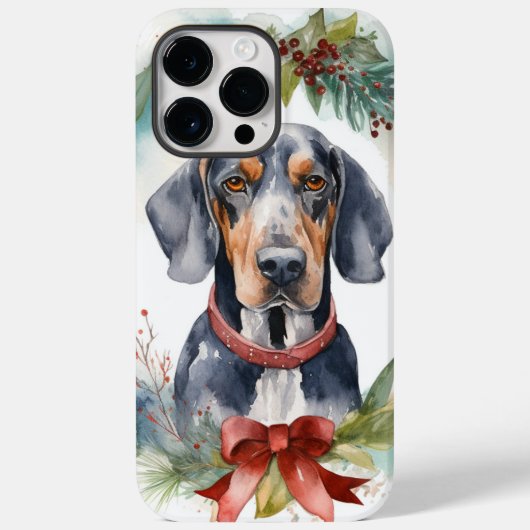 Bluetick Coonhound Weihnachtsfeier Festliche Jungf Case-Mate iPhone Hülle (Rückseite)