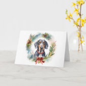 Bluetick Coonhound Weihnachtsfeier Festliche Jungf Karte (Gelbe Blume)