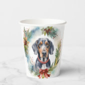 Bluetick Coonhound Weihnachtsfeier Festliche Jungf Pappbecher (Rückseite)