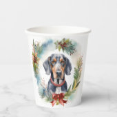 Bluetick Coonhound Weihnachtsfeier Festliche Jungf Pappbecher (Vorderseite)