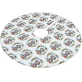 Bluetick Coonhound Weihnachtsfeier Festliche Jungf Polyester Weihnachtsbaumdecke (Schrägansicht)