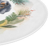 Bluetick Coonhound Weihnachtsfeier Festliche Jungf Schneidebrett (Ecke)